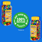 M&M's Peanut Candy Jars, Assorted Chocolate Candies, Party Size Bulk, 23 Ounces Each