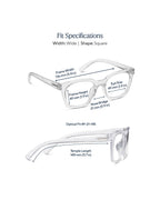 To the Max Progressive Oversized Blue Light Blocking Glasses - Clear +1.50