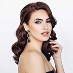 Black Earrings for Women, Vintage Rhinestone Teardrop Statement Earrings