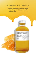 Herb & Root Honey Flavored Massage Oil, Natural, Edible Delicious, Premium Grade Massage Therapy Oil Blend