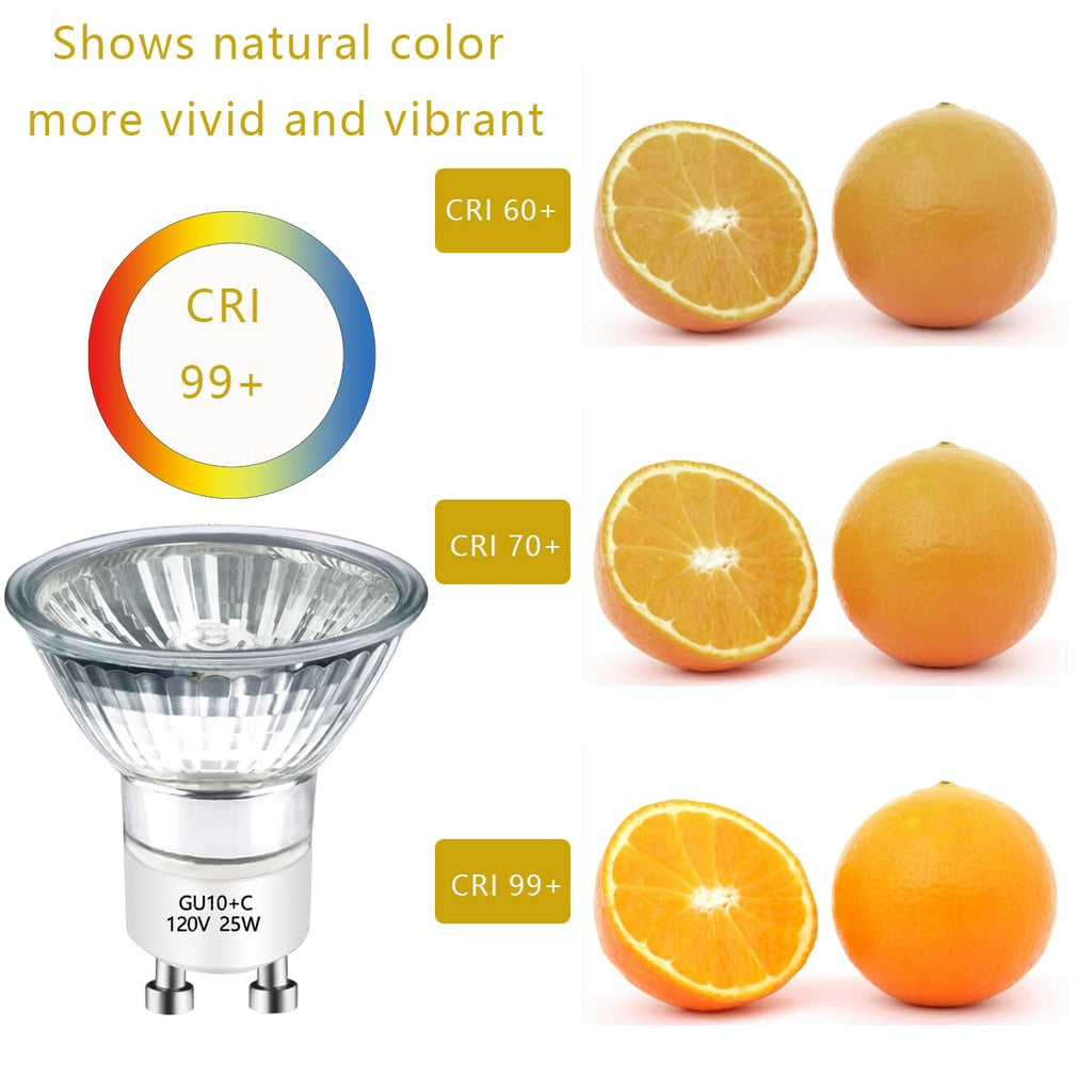 YBEK Halogen Bulb 25 Watt GU10 120V NP5 Replacement Bulb for Candle Warmer, Scent Wax Burner, Fragrance Melt, Warming Bulb MR16 JDR Dimmable, Warm White 2700K(Pack of 4)