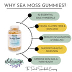 Elderwise Organics Made With Love Sea Moss Gummies | Only 3 Ingredients | Vegan | Premium Ingredients | Gluten Free | Sea Moss Gummy