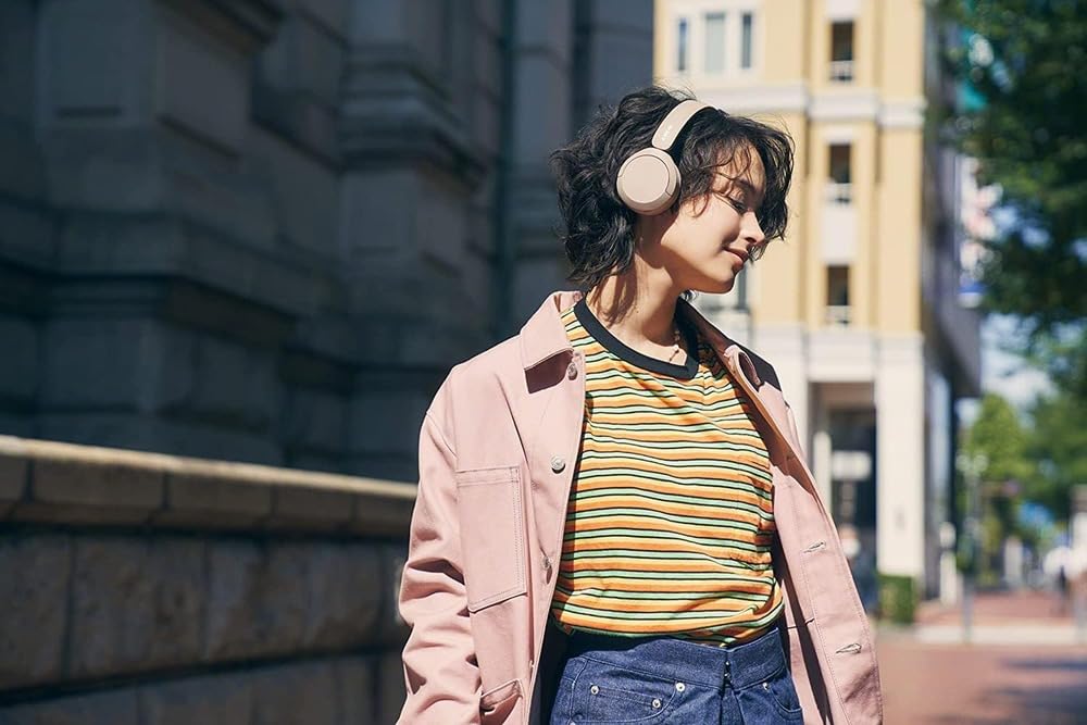 Sony WH-CH520 Wireless On-Ear Bluetooth Headphones with Mic, Cappuccino