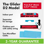 Tyroler Bright Tools The Glider D-2 Magnetic Window Cleaner for Double Glazed Windows. Fit to 0.3in - 0.7in Window Thickness. Glass Cleaner