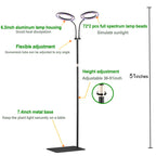yadoker Desk Plant Grow Light for Indoor Plant, Dual-Head LED Grow Light,Height Adjustable,Automatic Timer with 8/12/16 Hours,10-Level Brightness,Ideal for Large Plant Grow