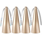 Glovv Fly Fans for Tables, Bug Food Fan Outdoor Indoor Keep Flies Away, 4 Pack Portable Batteries Powered Picnic Table Top Spinner with Metal Hanger, Fly Repellent for Restaurant, Camping (Golden)