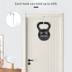 FYY Over the Door Hooks, Single-Hanger 4 Pack, Fits Doors 1 3/8" White