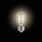 Feit Electric S14 LED Filament Light Bulbs, High Output, 2200K Warm White, 140 Lumens, String Light Replacement Bulbs, 15,000-Hour Lifespan, Clear Durable Housing, S14HO/822/FIL/12, 12 Pack