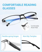 LUFF 4Pcs Anti-Blue-ray Reading Glasses Portable Ultra-Light Readers(2.5X)
