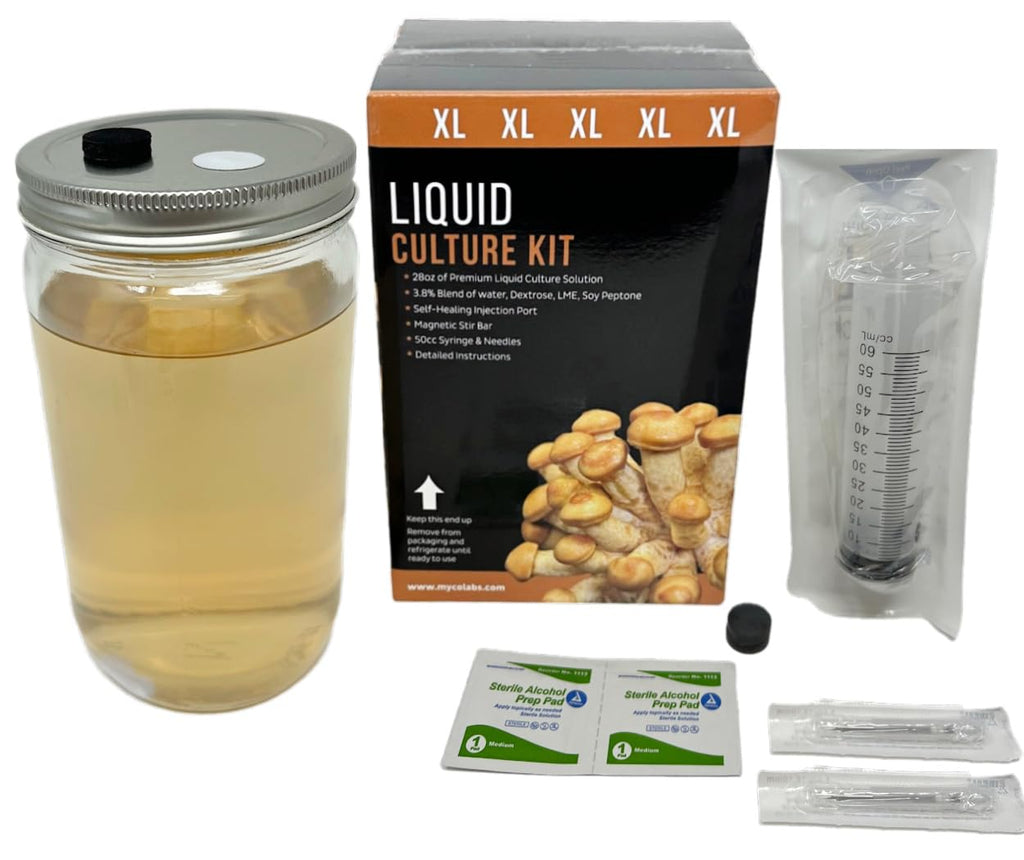 Premium 28oz Liquid Culture Kit XL | Easy Spore Germinating & Mushroom Cloning System
