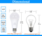 6-Pack 3 Way Bulb 30 70 100W Replacement LED Light Bulbs, Daylight 5000K, Three Way A19 Bulbs with E26 Base for Floor Lamps, Table Lamps