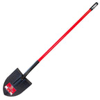 Bully Tools 12-Gauge Round Point Gardening Shovel | Heavy Duty Fiberglass Long Handle | Spade Shovels for Digging, Trenching and Planting | Steel Body Gardening Hand Tools, 100% Made in USA