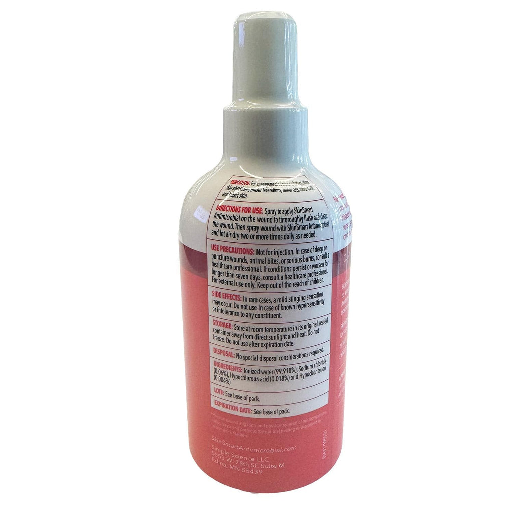 SkinSmart Antimicrobial Wound Therapy, Hypochlorous Acid Safely Removes Bacteria so Wounds Can Heal, 2 Ounce Clear Spray (Pack of 3)