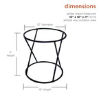 Alpine Corporation 11 Inch Tall Indoor Outdoor Gazing Globe Metal Display Stand, Black