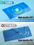 Aulock 2.8ft x 2ft Large Clear Pool Liner Repair Patch - Self-Adhesive Vinyl Patch Kit for In-Ground or Above Ground Pools Inflatable Swimming Pools, Blue