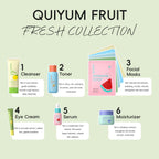 QUIYUM Fruit Skin Care Sets, Routine Skincare with Facial Mask, Beauty Skincare for women, Facial Care, Hydration, Moisturizing, Oil Control, Glow Up, Teen Girl Gifts Trendy Stuff, Spa-Like at Home