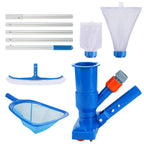 3-in-1 Portable Pool Cleaning Kit for Above Ground Pools - Includes Vacuum Cleaner with Mesh Bags, Brush, Skimmer Nets, 6.2ft Adjustable Pole for Spas, Inflatable or Frame Swimming Pools Maintenance