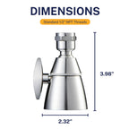 HammerHead Showers® SOLID METAL 2 Inch High Pressure Shower Heads BRUSHED NICKEL – California Compliant 1.75 GPM Low Flow Rate - High Flow Shower Head with ADJUSTABLE SPRAY PATTERN - Fixed Shower Head