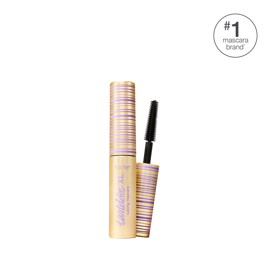 tarte tartelette XL tubing mascara – Lash Extensions in a Tube with Peptide, Extra-Bold Buildable Length & Volume, Smudge-Proof Longwear, Easy-to-Remove, Vegan & Cruelty-Free, travel size, black