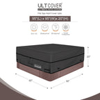 ULTCOVER Waterproof 600D Polyester Square Hot Tub Cover Outdoor SPA Covers 95 x 95 inch, Black