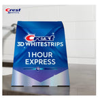 Crest 3D Whitestrips, 1 Hour Express, Teeth Whitening Strip Kit, 20 Strips (10 Count Pack)