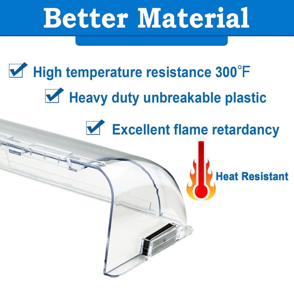 Binazon Heating & Air Vent Deflector for Vents, Sidewall, Ceiling, Floor Registers - Adjust Between 9"-14", Magnetic Vent Covers for Air Conditioning, Heat, AC, Floor, Under Furniture (4 Pack Clear)