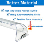 Binazon Heating & Air Vent Deflector for Vents, Sidewall, Ceiling, Floor Registers - Adjust Between 9"-14", Magnetic Vent Covers for Air Conditioning, Heat, AC, Floor, Under Furniture (4 Pack Clear)