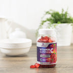 Vitamin C Gummies - 100% of Daily Vitamin C & Sugar Free - Immune Support with Powerful Antioxidants - Nature's Vegan VitaminC Dietary Supplement - Raspberry Flavor for Kids & Adults - 120 Gummies