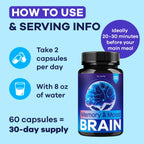 (3 Pack) Memory Mood and Brain Capsules - Official Daily Support Brain Health Supplement Pills Advanced Formula, Memory & Mood Brain & Memory Focus Reviews, 180 Capsules for 3 Months