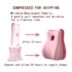 XYHOMECP Multifunctional Slope Pillow,Butt Cushion for Couples Pregnanly Pillow to Read in Bed Waist at Home Sitting,with Memory Sponge,Comfortable and Breathable, Pink,18.9‘’16‘’