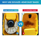 12 Pack DXVA25-4040 Shop Vac Bags for DEWALT 4 Gallon Replacement for DXV04T 4 Gallon Wet/Dry Vacuum