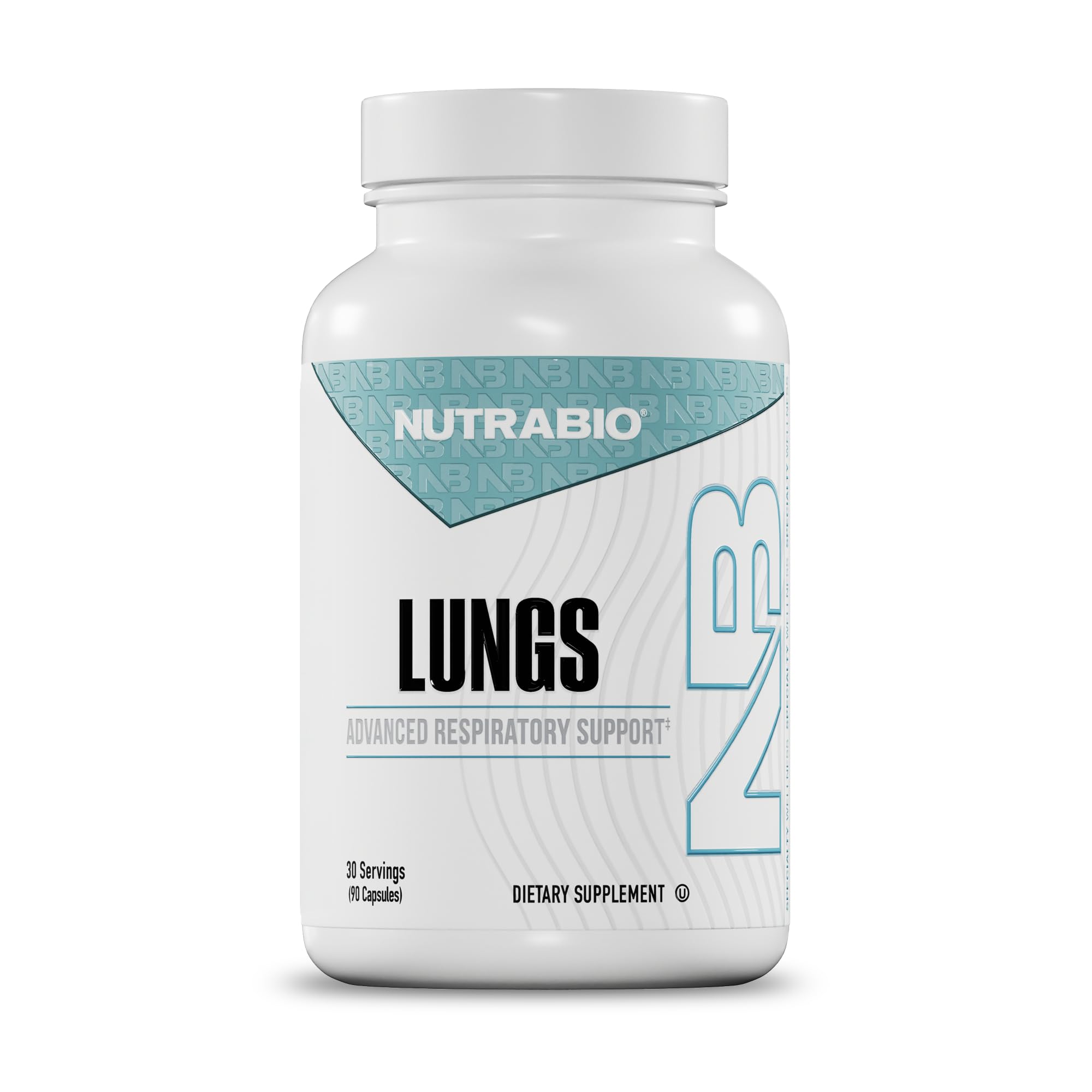 NutraBio Lungs Supplement - Blend of Immuno-LP20 and Natural Extracts to Help Support Respiratory & Immune Health - 90 Capsules