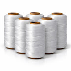 Mason Line String 260FT, 780FT, 390FT, 1500FT, 2300FT, Durable Construction Twine for Laying Bricks, Blocks, Fences in Gardening, DIY & Landscaping Projects (White, 393 Ft x 6 Pcs)