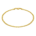 CISSIEPERAL Ankle Bracelets 14K Gold Ankle Bracelets for Women 3.6mm 9-11”