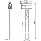 Architectural Mailboxes Mailbox-to-Go Weather-Resistant Steel Metal Mail Box for Outside with Post, Black, Medium Curbside Mailbox, USPS Approved for Residential Delivery