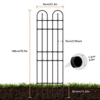 PICNICNI Black Garden Trellis, 71x21 Inch Metal Arch Decoration with Rustic Iron & Black Coating, 2 Pack Outdoor Plant Support for Climbing Roses, Vines, Flowers, Vegetables