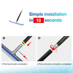 Swimming Pool Brush, 6 FT Stainless Steel Heavy Duty Clean Swimming Pool Brush with Pole, Use for Swimming Pool Wall Tile Floor and Step