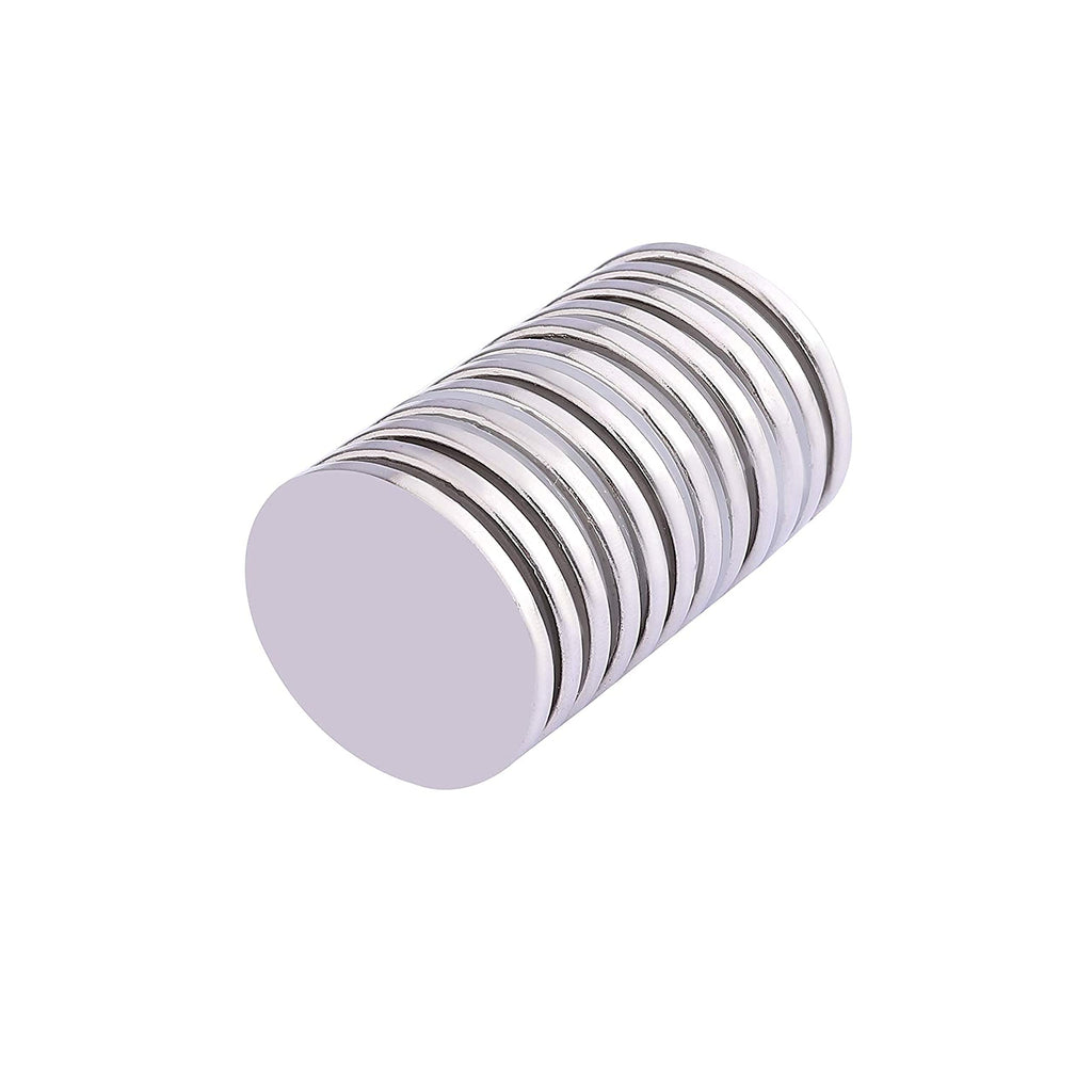 Super Strong Neodymium Disc Magnets, Powerful N52 Rare Earth Magnets for Fridge, DIY, Building, Scientific, Craft, Office Magnets- 1.26 inch x 1/8 inch (12)