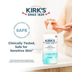 Kirk's 3-in-1 Head to Toe Nourishing Liquid Cleanser- for Men, Women & Children - Premium Coconut Oil & Aloe Vera- Non GMO & Vegan -Fragrance Free - 32 Fl Oz.
