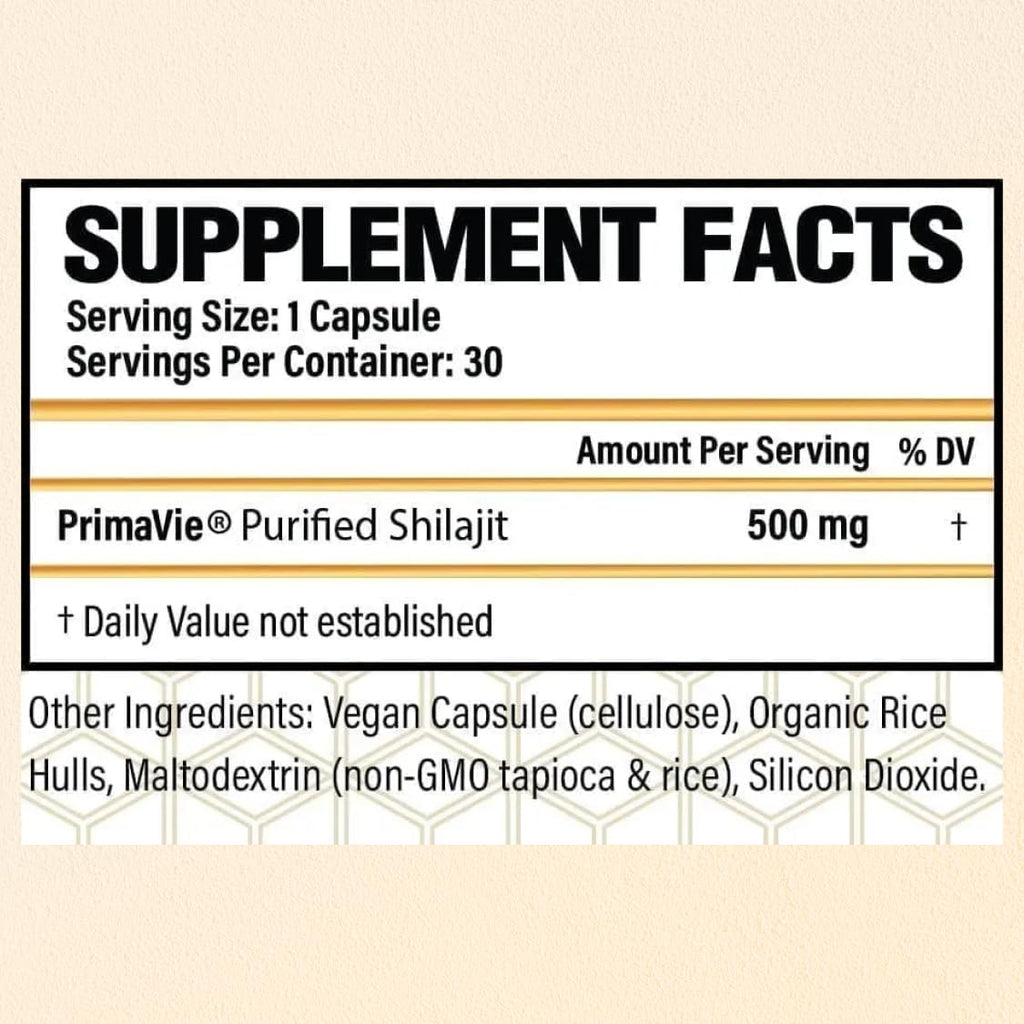 CHOQ® Shilajit - Over 50% Fulvic Acid, 500 mg Vegan Capsules, Energy, Brain, Focus, Collagen, Hormones, Mitochondrial Function, Urolithin A, Lab-Tested