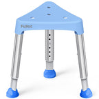 Space-Saving Triangular Shower Chair for Elderly and Disabled, FSA/HSA Eligible 400 lbs Adjustable Shower Stool Seat with Stable-Bracing, Non-Slip Bathtub Chair, Tool-Free Assembly