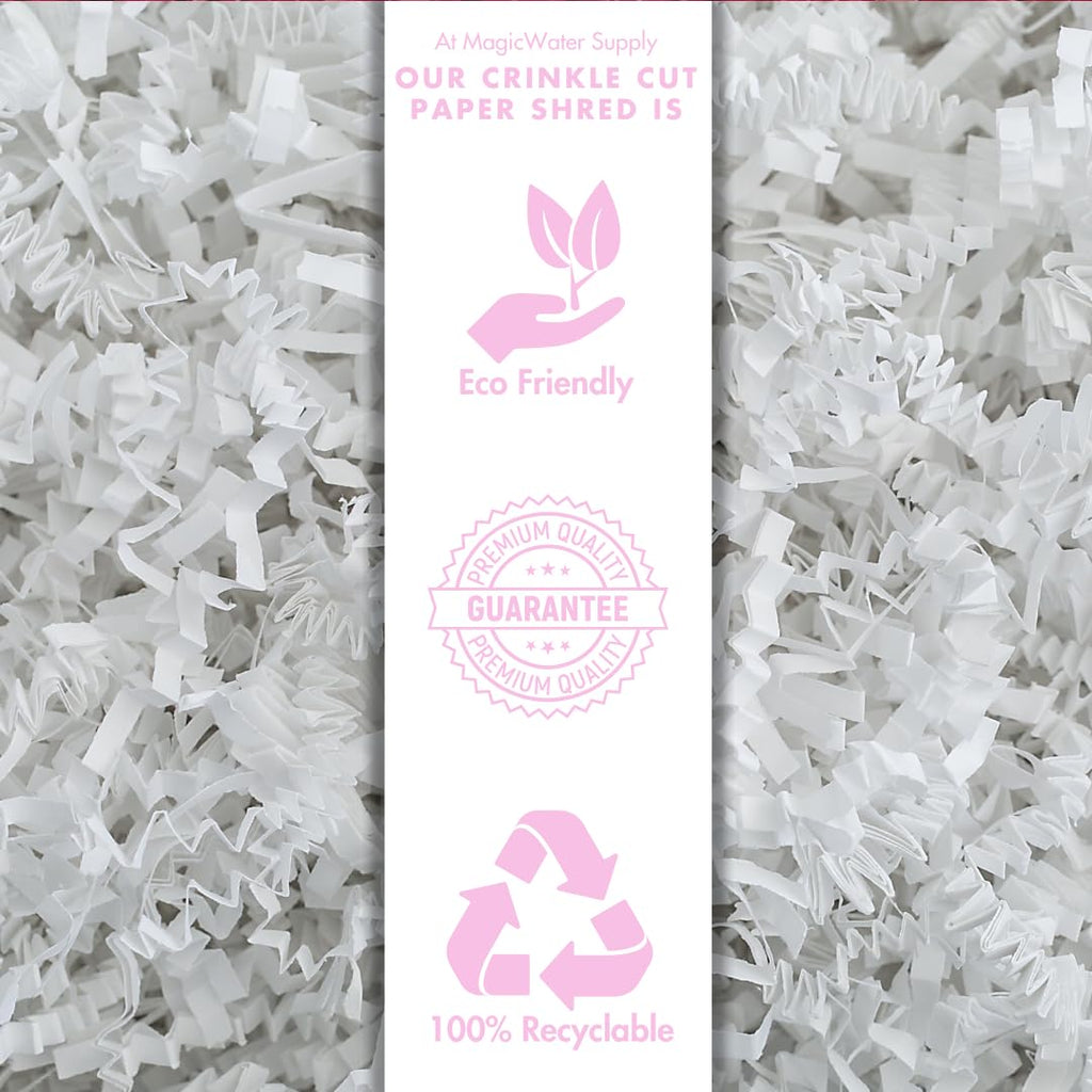 MagicWater Crinkle Cut Paper Gift Basket Filler - 2 LB - White