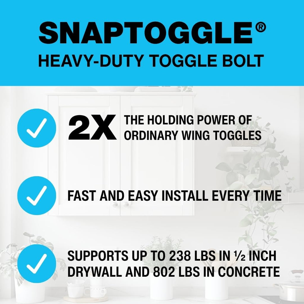 TOGGLER SNAPTOGGLE BA Toggle Anchor with Bolts, 10 Pack