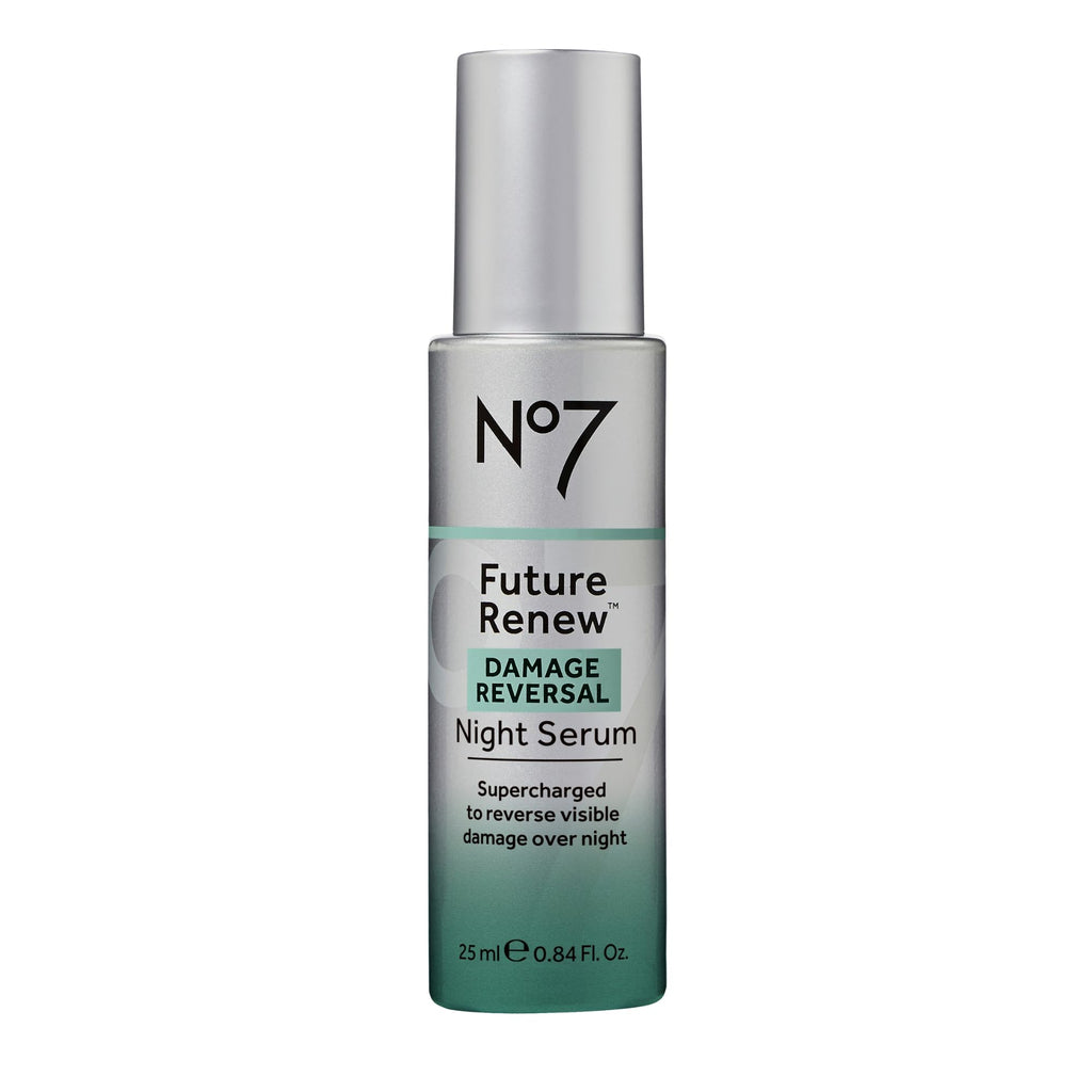 No7 Future Renew Damage Reversal Night Serum - Anti-Aging Peptides Serum for Face - Formulated with Hyaluronic Acid & Niacinamide to Help Reverse Visible Signs of Skin Damage Overnight (0.84 Fl Oz)