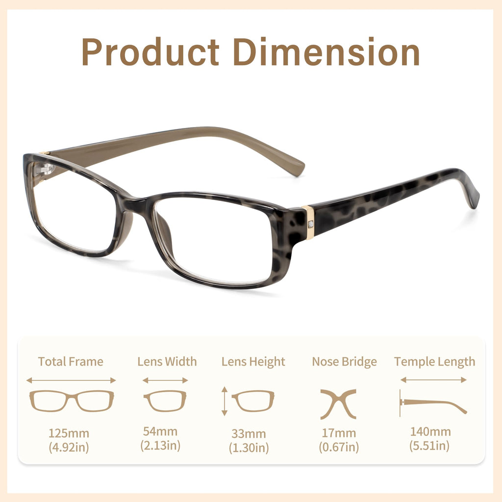 Madison Avenue 2 Pack Classic Blue Light Blocking Reading Glasses for Women, Vintage Anti Glare/Eyestrain Computer Readers Demi/Purple +1.25