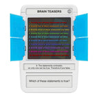100 PICS Brain Teasers Travel Game - Solve 100 Puzzles | Flash Cards with Slide Reveal Case | Card Game, Gift, Stocking Stuffer | Hours of Fun for Kids and Adults | Age 6+