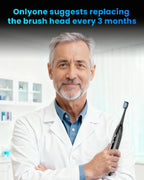 Onlyone Ultrasonic Electric Toothbrush for Adults, Rechargeable Electric Toothbrush with 8 Brush Heads, Travel Case, Charging Base & Wireless Charging - 5 Modes with Smart Timer