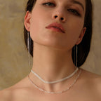 Ckeureri Threader Dangle Earrings for Women Dazzling Tassel Long chain Drop Earrings for Your Wedding and Prom(Gold Silver 2 Pair Pack)