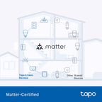 Tapo Outdoor Smart Dimmer Plug for Outdoor Lights, Matter, Energy Monitoring, App Control, IP65 Weather Resistant, Works with Siri, Alexa, Google, ETL Certified, 150WLED/CFL, 2.4GHZ WiFi Only, P430M