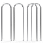 MySit 6 Inch 150 Pack U Shaped Galvanized Drip Irrigation Stakes 11 Gauge
